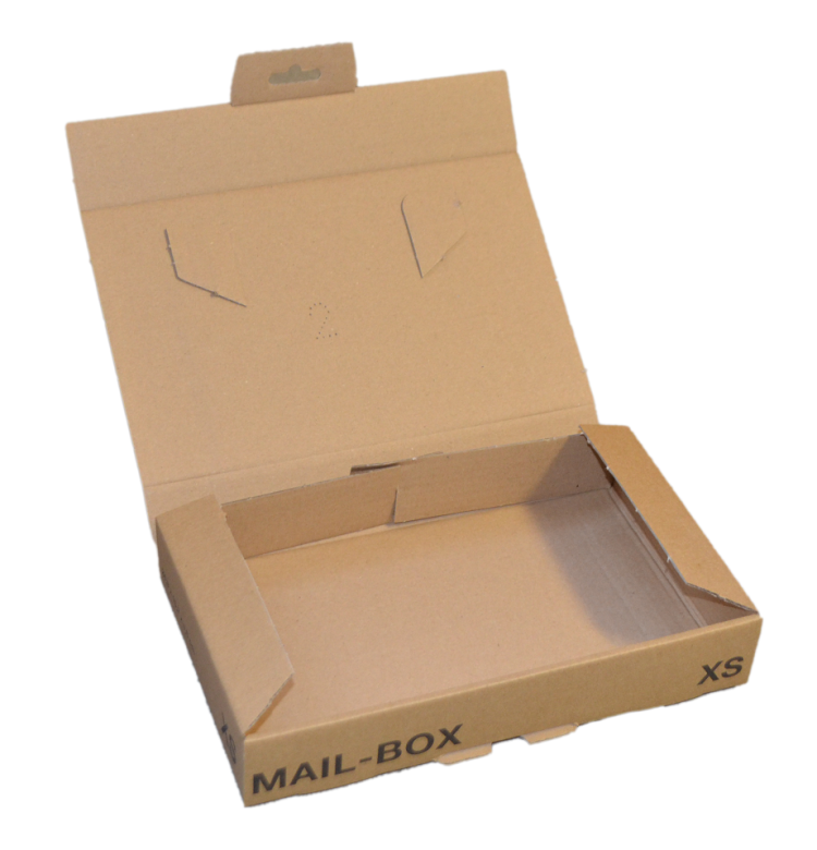 MAIL-BOX Versandkarton in braun offen