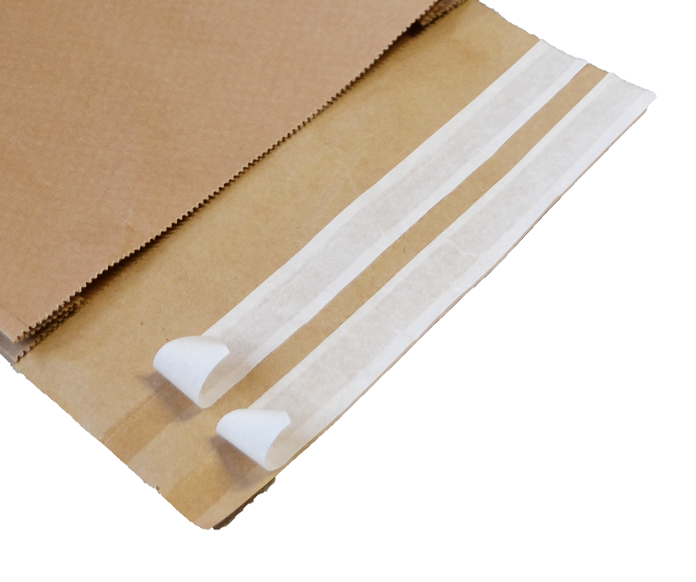 Papier-Versandtasche aus Kraftpapier mit Doppelverschluss für Postversand