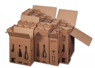 Flaschenversandkartons für den Versand von Wein oder Sekt