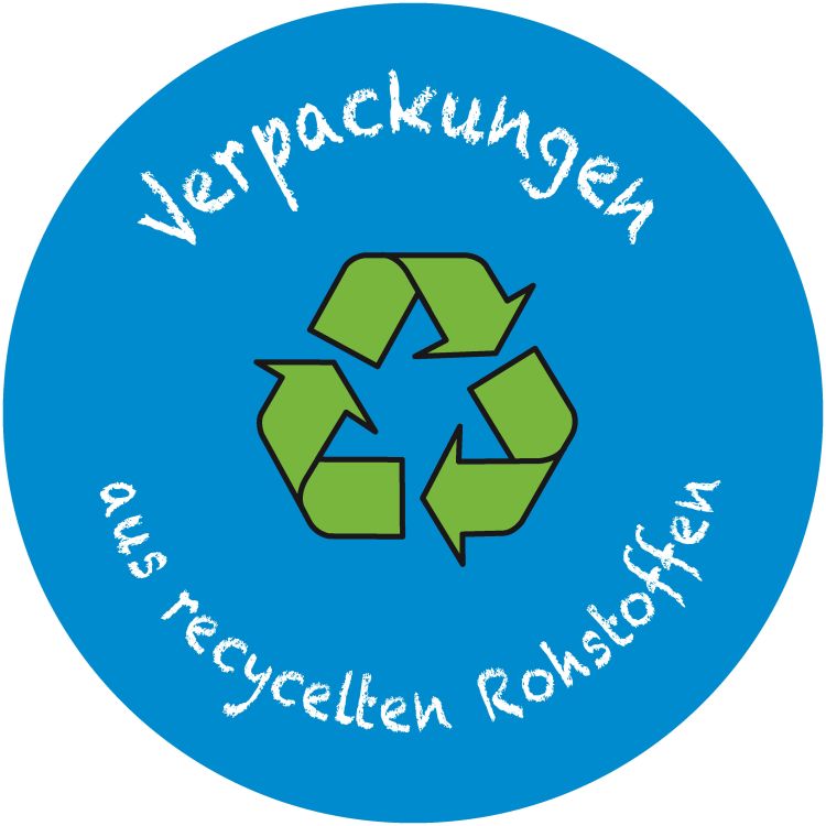 Verpackung aus recycelten Rohstoffen